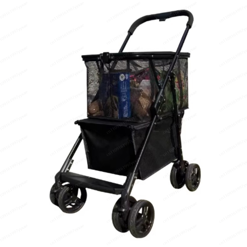 Pet Supplies Pet Shop - Chariot de courses pliable multifonctionnel pour