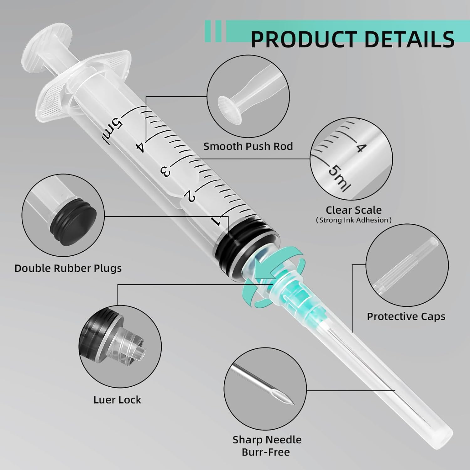 Seringue Luer Lock de 5 ml, ad - Pet Supplies In avis et prix